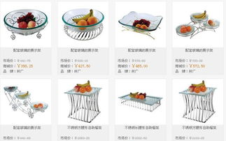 廠價(jià)直供玻璃水果盤連不銹鋼架，一站式采購(gòu)自助餐食品展示架